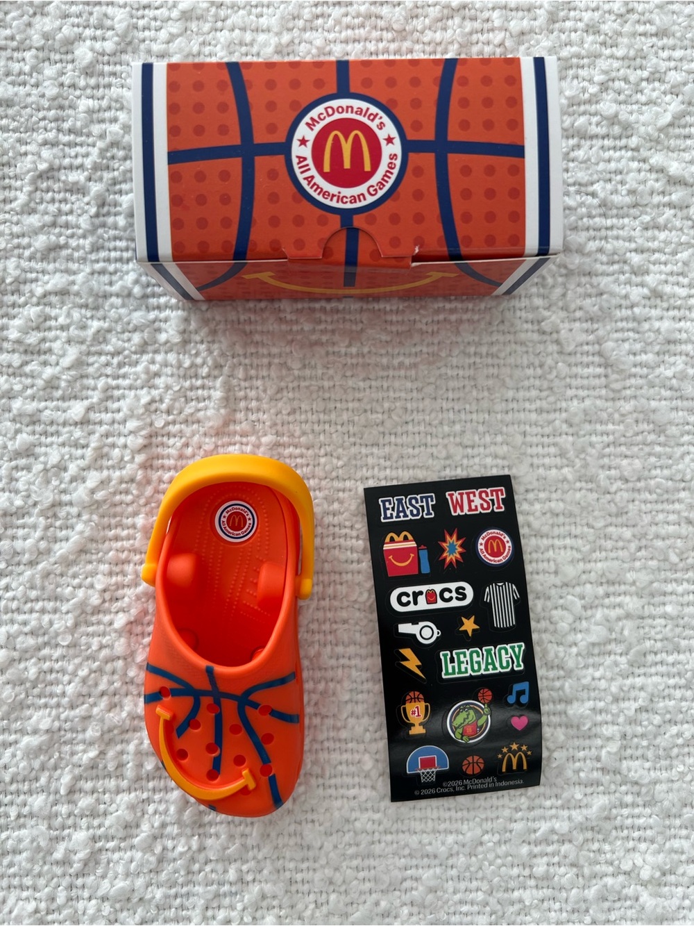 McDonald's 2026 All American Games X Crocs Keychain Happy Meal Toy #3 - NEW